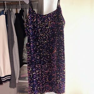 Black Sequin Dress Bp.size L